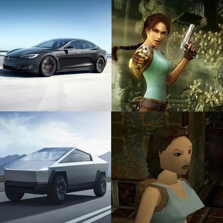 Lara croft in a car - Tomb Raider: Anniversary